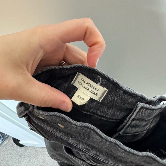 Madewell The Perfect Vintage Jean Black Wash Denim High Rise Size 25 Petite - Picture 5 of 7